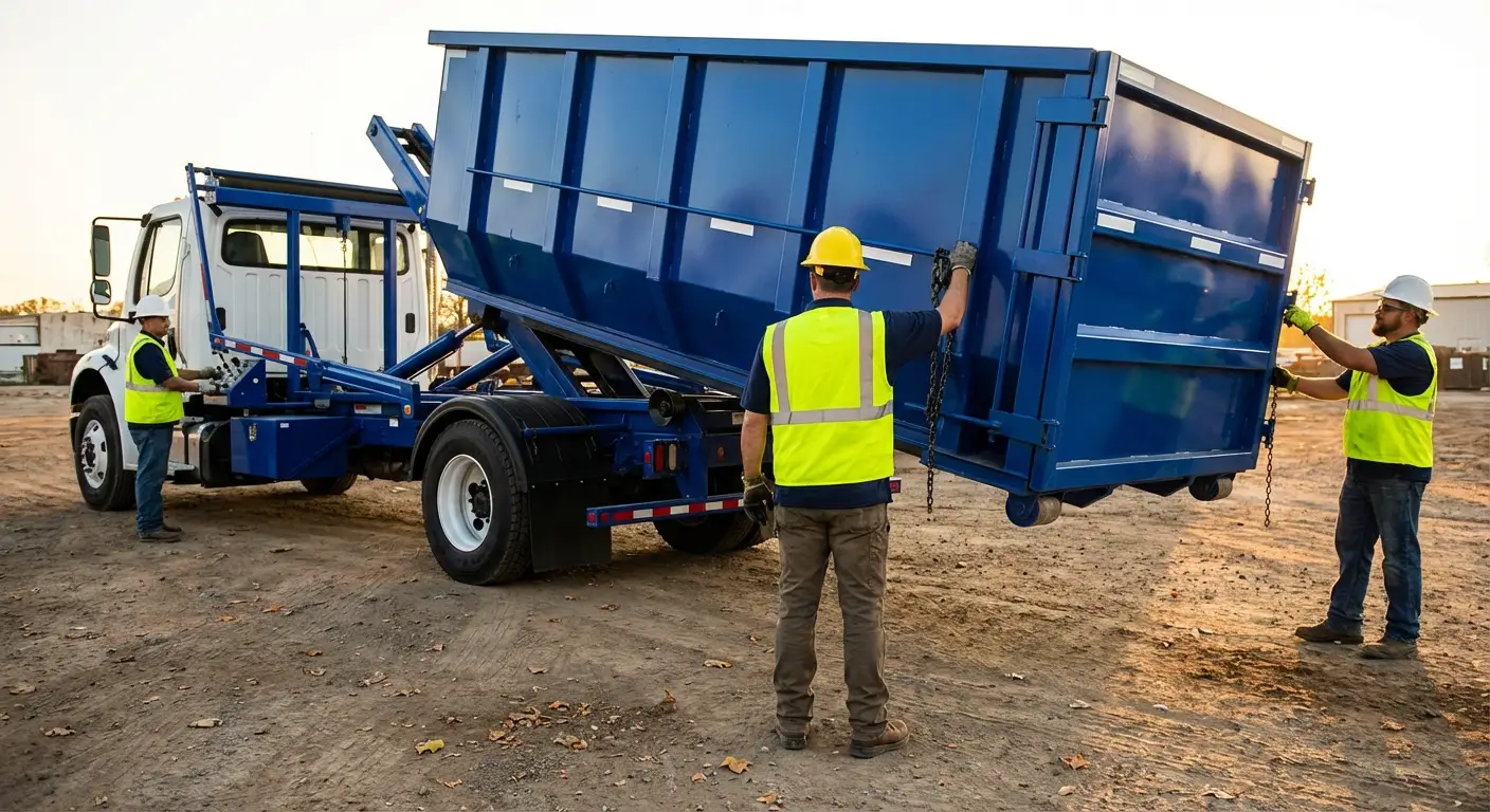 Commercial debris containment dumpster in Omaha, NE