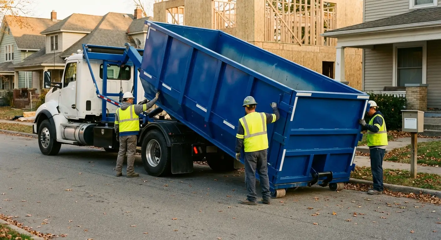 Construction dumpster delivery and waste management in Omaha